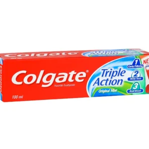 Colgate Triple Action toothpaste tube