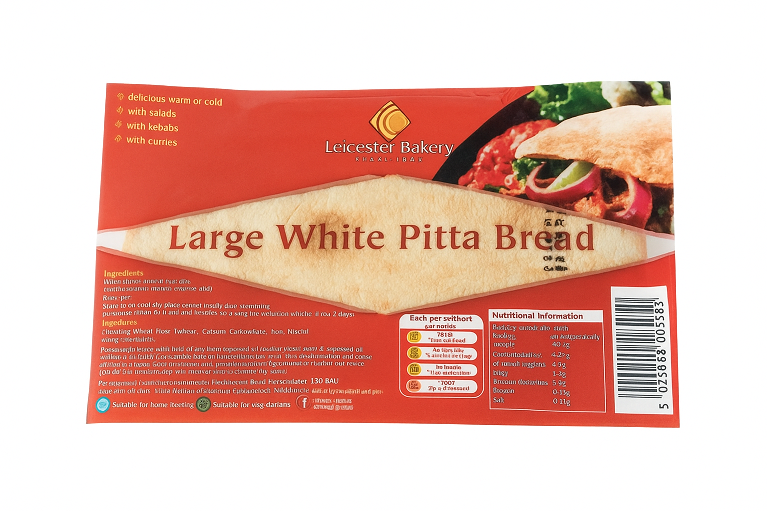 LARGE WHITE PITTA BREAD