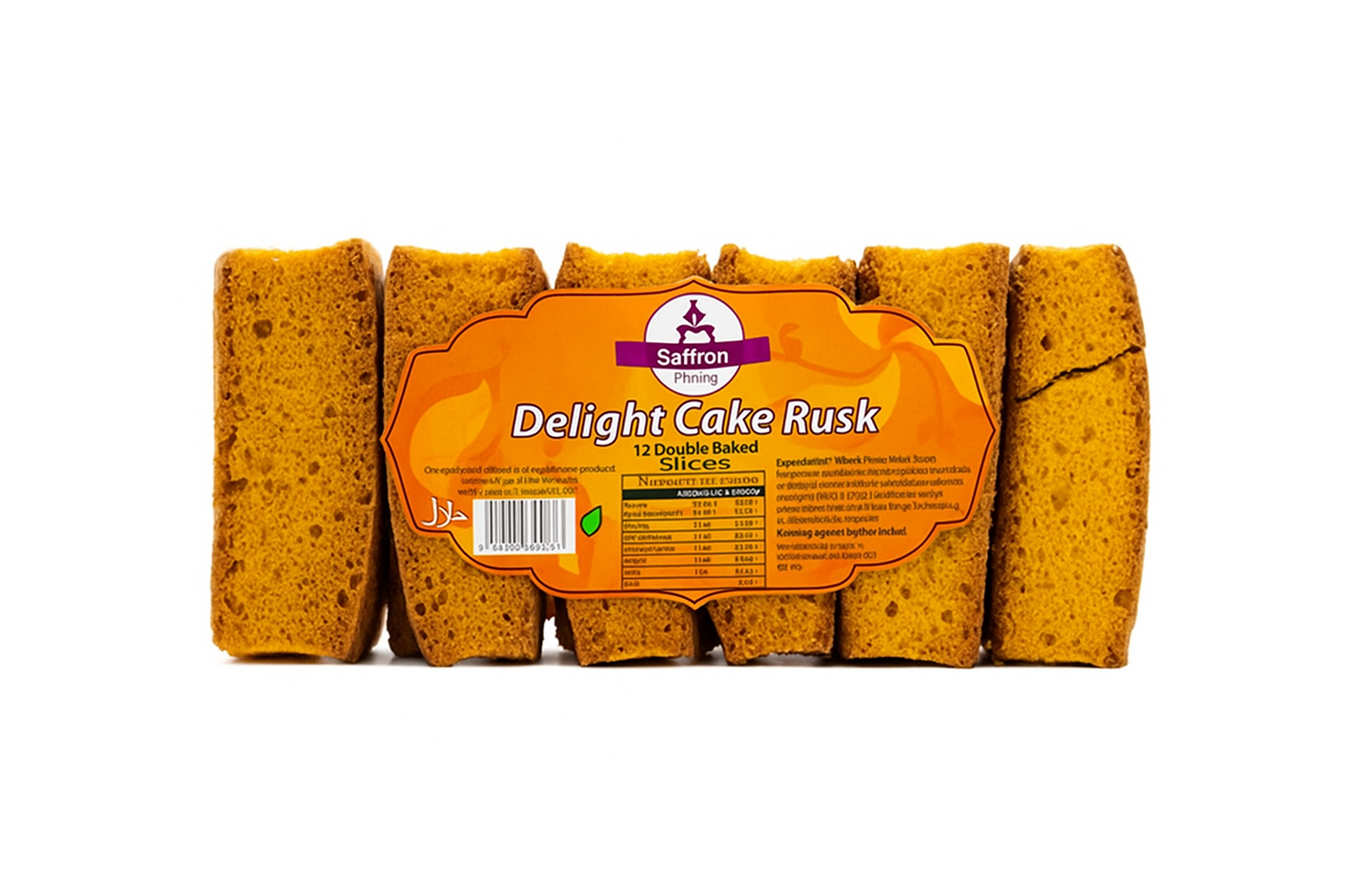 Saffron Soonfi Cake Rusk 12 piece