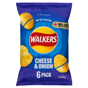 WALKERS CHEESE & ONION 6 PACK