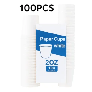 Plastic Cups WHITE 100PCS