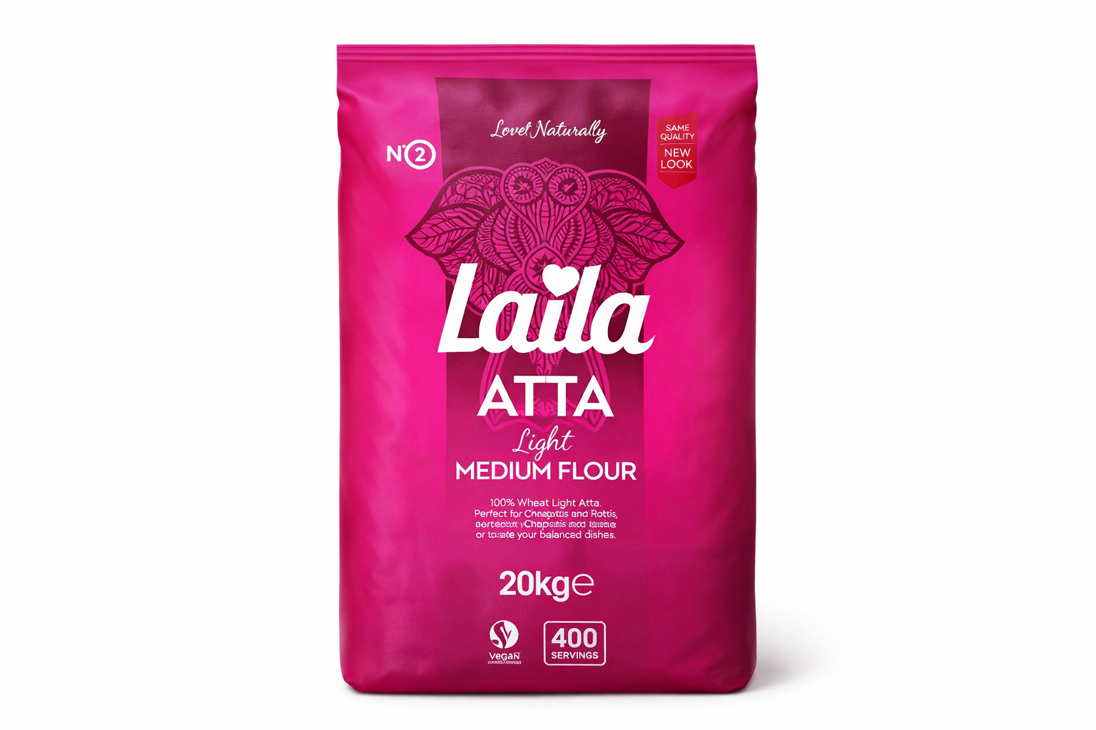 Laila Medium Atta 20kg – Premium Wheat Flour for Soft Chapatis and Rotis from Ambas Foods
