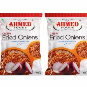 Ahmad Fried Onion 400 G – Crispy Golden Brown Fried Onions for Biryani and Curries from Ambas Foods