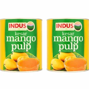 Indus Kesar Mango Pulp – Premium Sweetened Fruit Puree for Lassi and Desserts from Ambas Foods