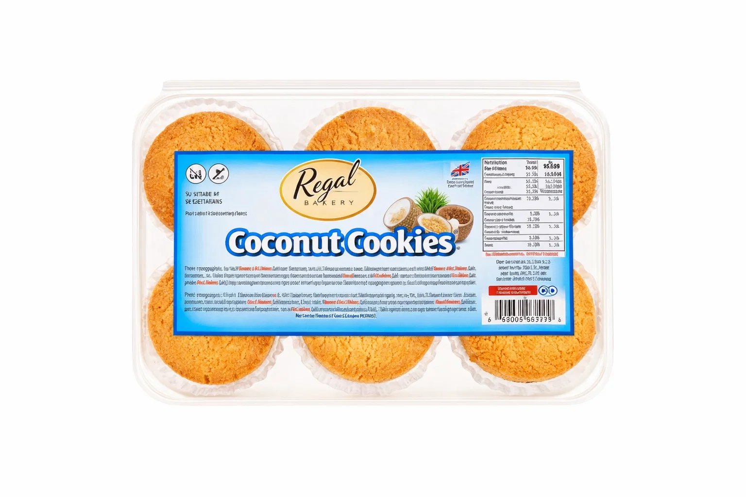 Regal Coconut Cookies – Crisp Buttery Biscuits with Real Coconut Flakes from Ambas Foods
