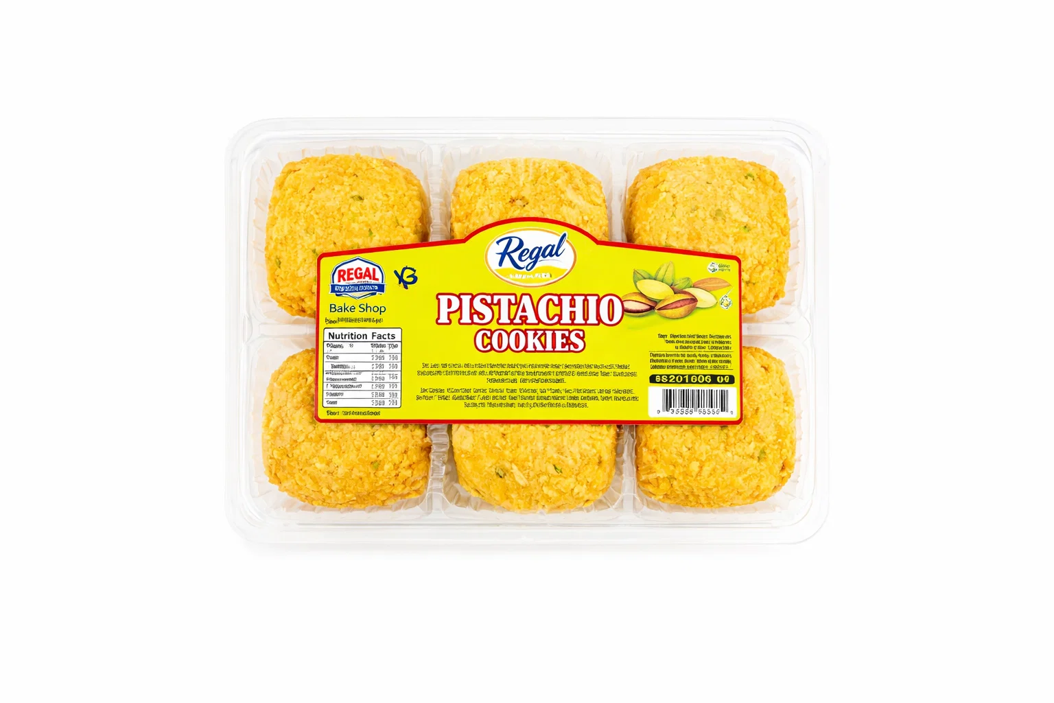 Regal Pistachio Cookies – Crisp Buttery Biscuits with Real Pistachio Pieces from Ambas Foods