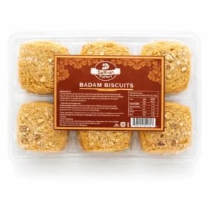 Saffron Badam Biscuits – Premium Buttery Cookies with Real Saffron and Almonds from Ambas Foods