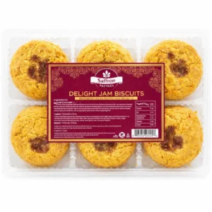 Saffron Delight Jam Biscuits – Buttery Shortbread with Saffron-Infused Jam Center from Ambas Foods